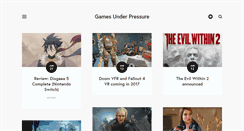 Desktop Screenshot of gamesunderpressure.com
